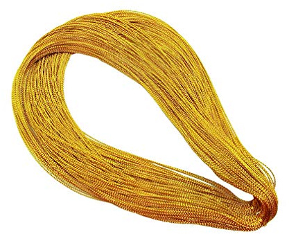Gold Twine String, 100m Metallic String Non Stretch Twist Ties for Christmas Thread Jewelry Making Cord, DIY Craft Gift Wrapping