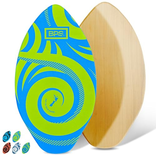 BPS 'Koru' Skimboard - 30 Blue EVA w/ Lime Green Accent