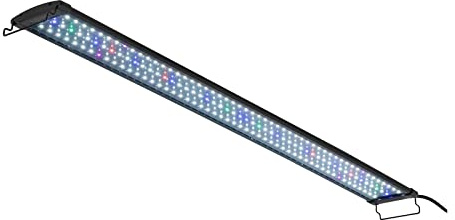 Hillvert LED akvariebelysning 156 lysdioder 30 W 120 cm svart aluminium modern akvarium lampa (fullt spektrum, IP20, energieffektiv)