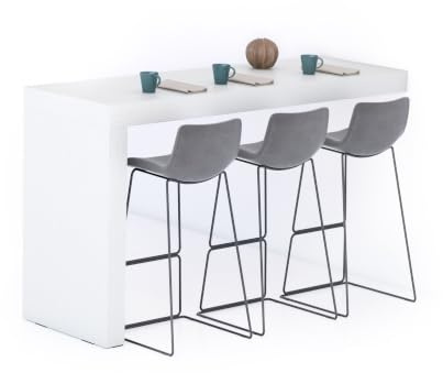MOBILI FIVER, Evolution Küchenhalbinsel 180x60, Esche, Weiß, Made In Italy