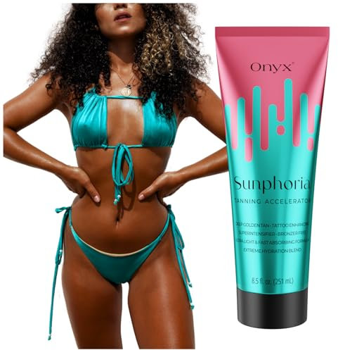 Onyx Sunphoria Solarium Creme ohne Selbstbräuner | Sonnencreme mit Bräunungsbeschleuniger | Solarium, Sonnenstudio & Außenbräune | Feuchtigkeitsspendende Haut | Schnelleres Tanning | Tiefe Bräunung