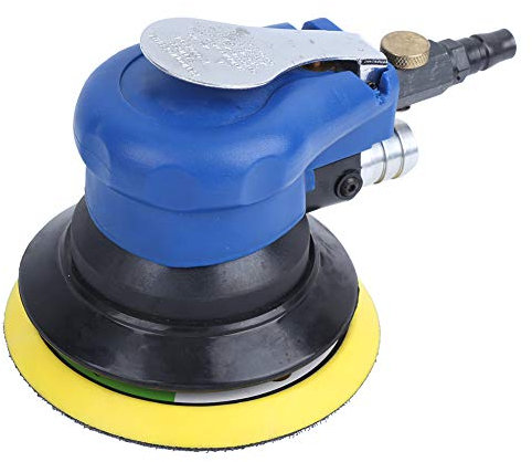 5 Inch Pneumatic Air Sander, 10000Rpm Waxing Polishing Machine, Random Orbital Sander with Ergonomic Handle, High Speed Air Powered Polisher for Auto Body Work and Woodworking