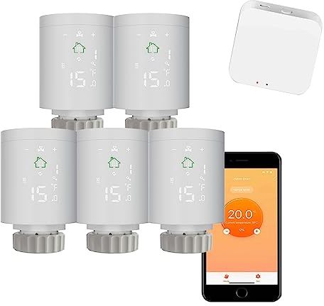 Qiumi WiFi Zigbee3.0 TRV Thermostat Ventil Thermostat Heizkörper Controller Heizung Google-Home Alexa Voice & APP Fernbedienung