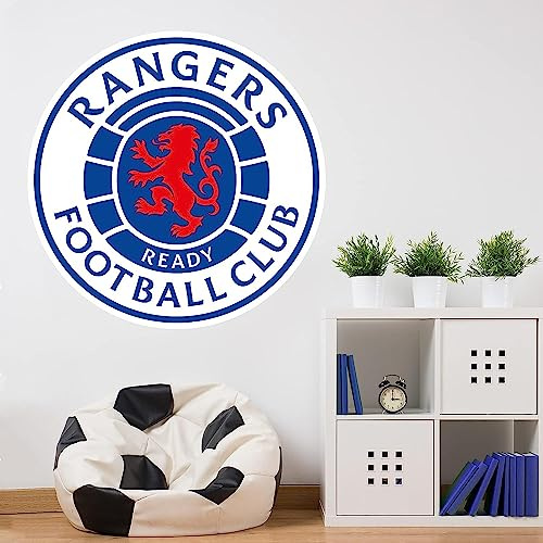 Rangers Wall Sticker - Crest Football Art (60cm Width x 60cm Height)