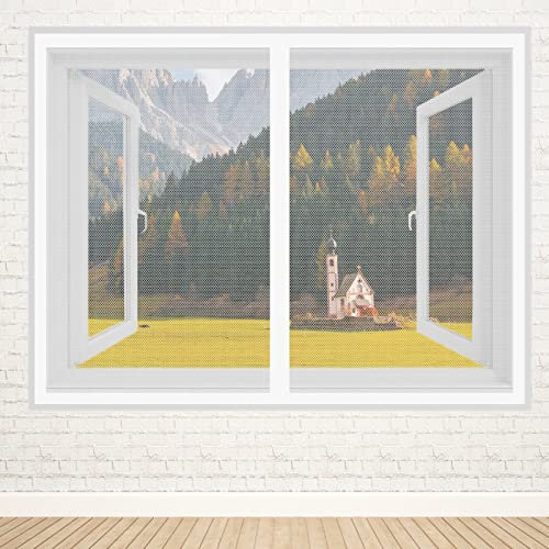 Moustiquaire pour fenêtre 95 x 145 cm Maintient l'air frais à l'intérieur pour fenêtre de toit, Blanc
