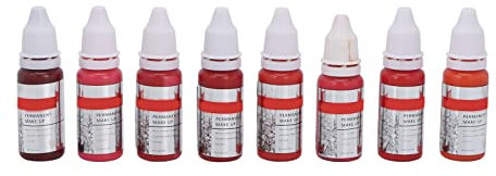 8Pcs Inchiostro Per Tatuaggi Per Labbra Per Inchiostro Pigmentato Per Impermeabile Per Migliorare Il Colore delle Labbra, Pigmentato Per Tatuaggi