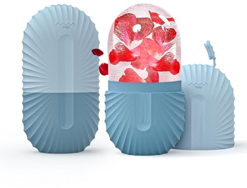 JasCherry Rullo di ghiaccio per il viso, Ice Roller Facciale, Stampi per Viso/Occhi per Tonificare la Pelle Alleviare Gonfiore Viso Occhi Riduci i Pori (Blu)