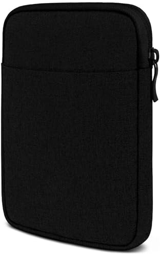 moex eBook Hülle für Amazon Kindle Oasis (2016) Tasche mit Reißverschluss und Fach für Zubehör, Stoff E-Reader Sleeve weich Gepolstert, Schutzhülle Minimalistisch Dash Case, Schwarz