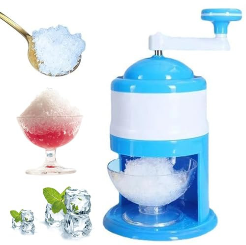 Slushie Machine, DIY Manual Shaved Ice Crusher Machine, Slushy Maker with Hand Crank, Slush Machine, Snow Cone Machine for Party Making Snowcones Ice Cream and Slushy
