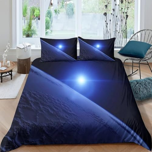 Sternenhimmellandschaft Im Weltraum Bettwäsche 200X200 Cm Bettbezug Set 3 Teilig Bettwaren 3D Druck Weich Microfaser Bettbezüge Mit Reissverschluss Kinderbettwäsche Mit 2 Kissenbezug - Hypo -792635329