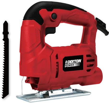 Dekton 400W Jigsaw-Powerful & Compact| Adjustable Speed Control| Orbital Cutting Action| Includes Blade & Dust Extraction| Ideal for Wood, Metal, Plastic| Comfort Ergonomic Handle| Precision Cutting