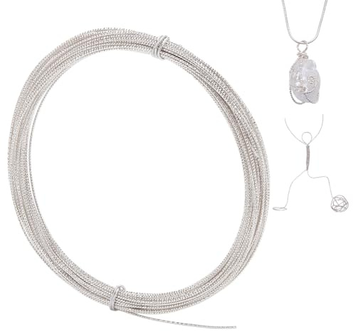 PH PandaHall 925 Silber plattierter Schmuckdraht Verdrillter Runddraht 0.8mm/ 20 Gauge Kupferdraht 10m Perlendraht Kupfer Schmuck Wrapping Draht Basteldraht für Perlen Schmuckherstellung Crafting