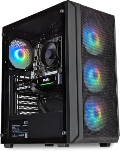 ionz Gaming PC - AMD Ryzen 5 5500, Nvidia RTX 3050, 16GB RAM, 1TB NVMe SSD, Windows 11, 500W 80+ PSU, WiFi (KZ-10 Black)