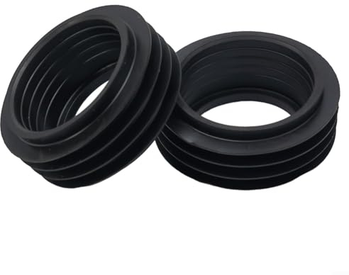 Lot de 2 joints coniques en caoutchouc pour tuyau de chasse d'eau interne pour GEBERIT bas niveau, joint conique en caoutchouc pour 40 mm, coude dissimulé 119.668.00.1, 60 mm de diamètre