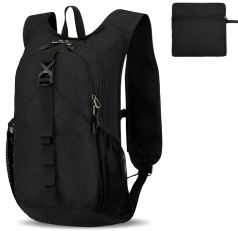 Wanderrucksack 10L, Klein Tagesrucksack Daypack, Faltbarer Rucksack, Leichter Reise Wanderrucksack, Reiserucksack Wasserdichter Rucksack Damen Herren, für Trekking, Radfahren, Klettern, Reisen