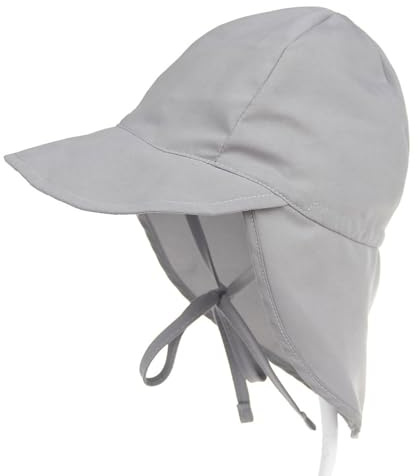 MUNSKT Gorro Sol Bebe, Gorro Bebe Sol, con Correa Ajustable para la Barbilla y Solapa para el Cuello, Protección UPF 50+ UV, Malla Transpirable de Secado Rápido