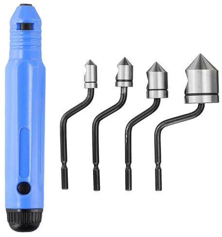 FUBESK NB1000 Lot de 5 poignées d'ébavurage en métal avec fraises à chanfreiner interchangeables pour outils à main d'atelier