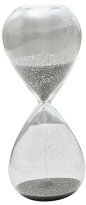 Clessidra con sabbia, 10 minuti, creativo, moderno, da scrivania, per caminetto, libro, scrivania, grigio argento