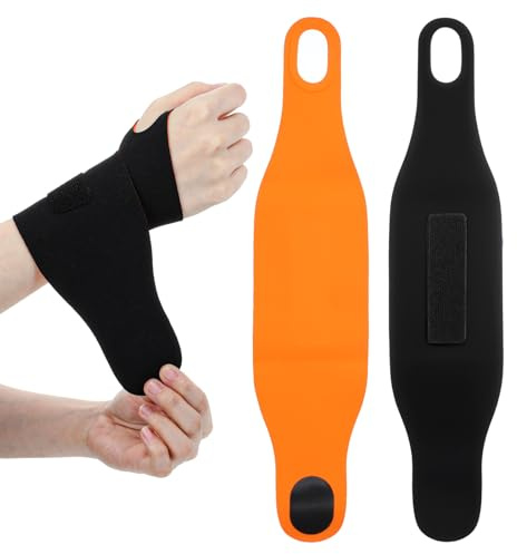 Nogeqi 2 vendas para muñequera, vendaje ajustable, con cierre de para protección de la muñeca, transpirable, alivio del dolor, deportes, fitness, uso diario