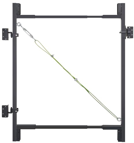 Heavy Duty Fence Gate Kit 36-72 Adjustable DIY Wood Gate Building Kit, Fits 1x4 & 2x4 Wood for 4-5 ft Gates