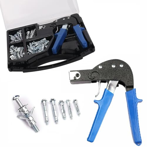 Lot de 72 outils d'ancrage pour mur creux en métal, fixations murales creuses robustes pour cloison sèche, ancrage de cavité et de plaque de plâtre