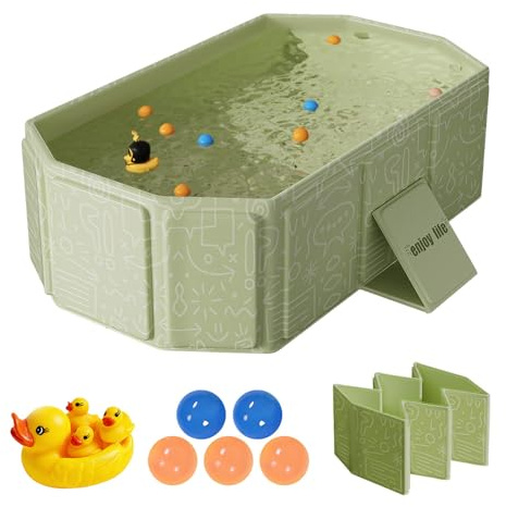 NAVESO Bañera Plegable Bebé, 75 X 45 X 25 cm Bañera Bebe Plegable, Balera Plegable Bebe Grande Con Tapón De Drenaje,Banheira Niño Dobravel Para 0-5 Años(Beige)