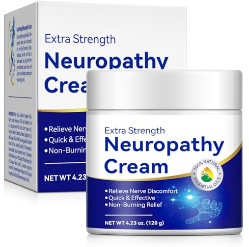 Neuropathy Nerve Pain Relief, Neuropathy Nerve Pain Relief Cream for Feet Extra Strength - Natural Calm Soothing Massage Gel for Feet,Legs,Hands,Back,Joints & Muscles, with Arnica, Lavender & B6, 120g