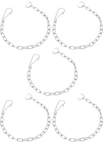 Alipis Kit Catena Sollevamento Valvola a Battente Wc in Acciaio Inox 304, Accessorio Ricambio Serbatoio Water 5 Pezzi Gancio e Anello Triangolare, Compatibile per Riparazione Perdite