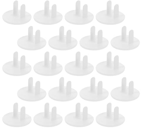 Totority 24 Pezzi Copertura di Sicurezza per Prese Elettriche a 2 Fori, Protezione Stabile in Materiale Pp, Design Minimalista per Casa e Soggiorno