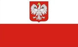 FRIP –Versand Polen mit Wappen Fahne Flagge Gr. 1,50x0,90m mit Ösen