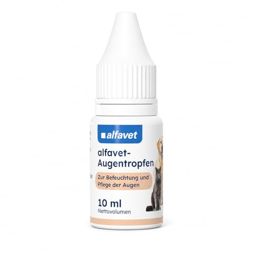 Alfavet Augentropfen für Tiere, zur Befeuchtung und Pflege der Augen bei Hund, Katze, Kleintieren, 1 x 10ml