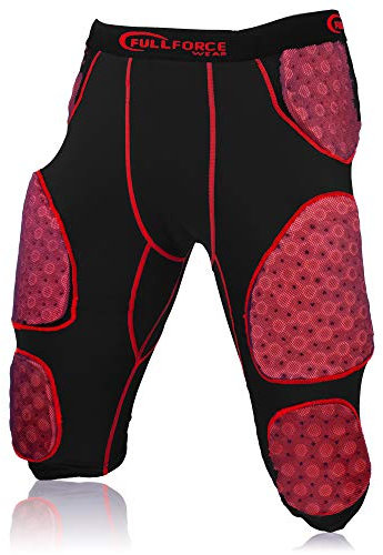 Full Force American Football Erwachsene Thunder Pro Flex 7 Pad Unterhose Schwarz M