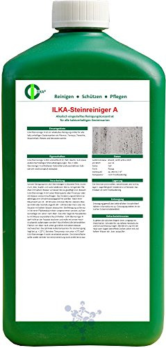 ILKA® - Steinreiniger A für kalziumhaltige Steine | 20ltr | Reiniger für Marmor, Terrazzo, Travertin, Muschelkalk, Fliesen und Betonstein | löst und entfernt Öl, Fett, Wachs, Ruß