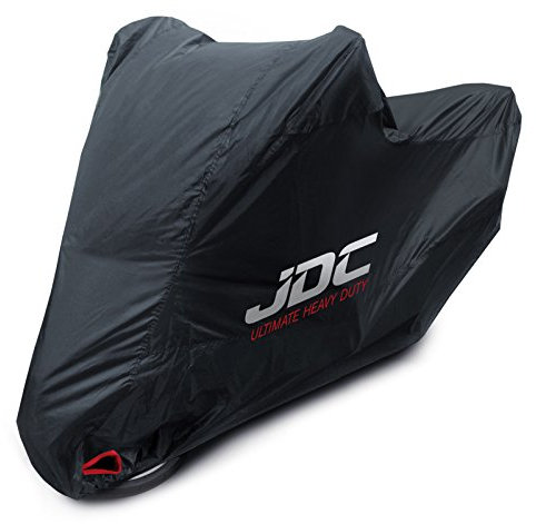 JDC Funda Moto 100% Impermeable - Ultimate Heavy Duty (Resistente, Forro Suave, Paneles Resistentes al Calor, Costuras Selladas) - XXL
