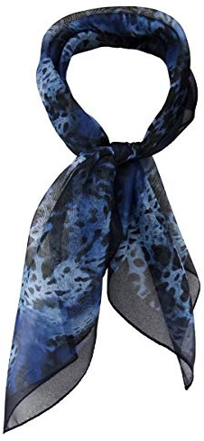 TigerTie Damen Chiffon Nickituch Halstuch gemustert - Größe 58 x 58 cm