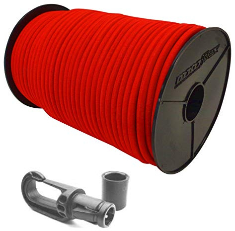Seilwelt 8mm Expanderseil 10m Gummiseil + 10 Karabiner Gummileine Planenseil Seil Plane in Rot