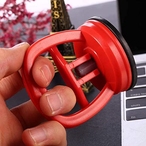 Upxiang Aluminium Auto Dellen Dent Saugnapf Abzieher Reparatur Werkzeug Griff Lifter- Dellen Entfernung Schwerlast Glas Heben (rot) 2 Stück