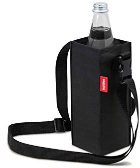 achilles 1 flaskväska med justerbar hängrem flaskhållare flaskhållare axelväska för festival- och utomhusaktiviteter svart 9 cm x 9 cm