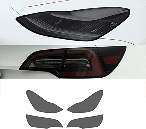 Per Tesla Model Y 2020, Pellicola protettiva per fari auto Tinta Protezione per fanale posteriore Adesivo in TPU trasparente nero fumé