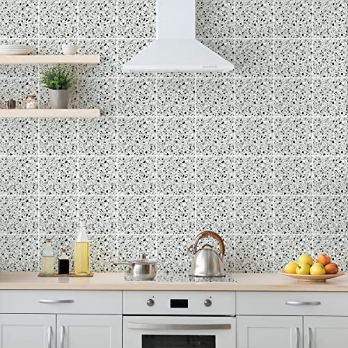 Ambiance Sticker Vinilos Autoadhesivos, Decoración de Paredes, Adhesivos de Azulejos para Baño y Cocina Azulejos de Cemento Vito - 60 Vinilo Azulejos de 20 x 20 cm