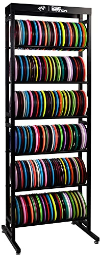 MVP Disc Sports Disc Station Disc Storage Rack (6 Shelf/Black)