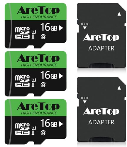 AreTop 16GB Micro SD Karte 3er Pack, U1 90MB/s für Kamera