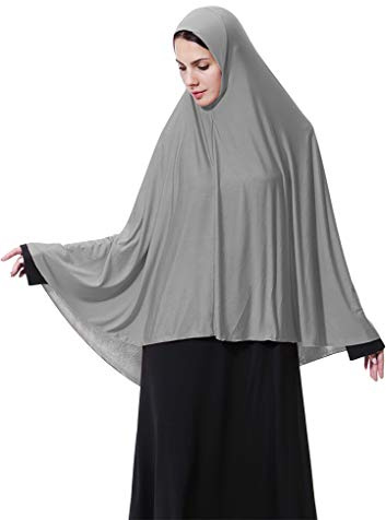 Faxianther Frauen Hijab Länge Kopftuch UV Schutz Weiche Atmungsaktive Muslimischer Kopfkappe Damen Kleid Muslimisches Einteiliges Gebetskleid Arabien Länge Wrap Verpackung Kopfbedeckung Schal