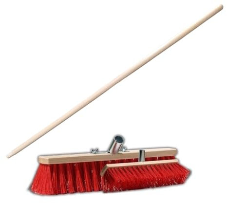 Straßenbesen Saalbesen Besen, Industriebesen Kehrbesen, Holzbesen Kehrbesen Werkstattbesen, Industriebesen, Terassenbesen Haarbesen, wählbare Breiten, mit oder ohne Stiel (80cm mit 150cm Stiel)