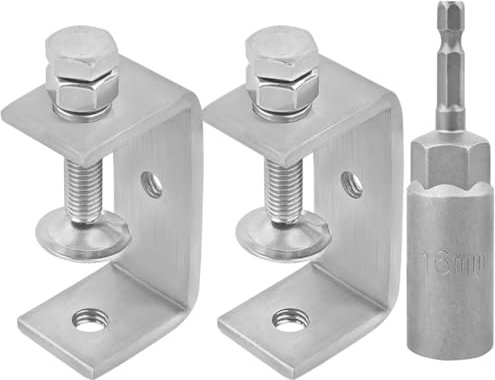 Kznifmk 2er-Pack Mini-C-Klemmen, C-Klemmen Aus Edelstahl 304, 65 mm Hochleistungsklemmen für die Holzbearbeitung, C-Typ-Befestigungsklemme, Klemmklemme