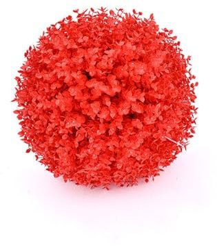 RUANLOV Round Faux Boxwood Balls Outdoor, Boxwood Decorative Ball, Realistic Bushes with Dense Leaves, Faux Garden Spheres, Boxwood Decor Cone for Shopping Mall Home Office (A 40cm/16in)