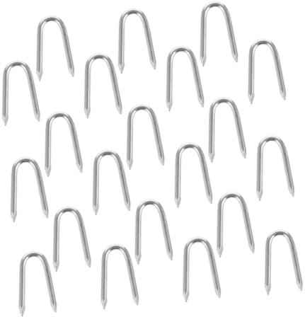 ULTECHNOVO 200pièces Clous De Clôture u Fixation Robuste Pour Grillage Clôtures Et Poulaillers Pour Jardins Fermes Et Chantiers