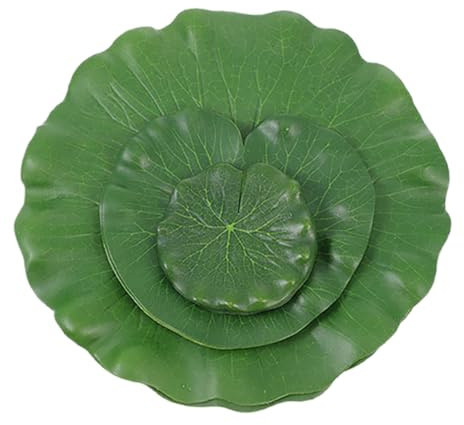 HOLIDYOYO Floating Pool Decorations 15pcs Artificial Lily Pads Pond Plants for Outdoor Pond Decorations