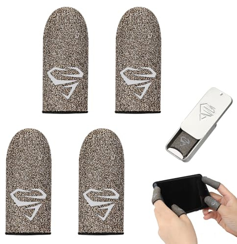 4 Pcs Finger Sleeves Gaming, Manicotti Per Pollice Da Gioco Traspiranti E Resistenti Al Sudore, Guanti Per Dita Sensibili Compatibili Con La Maggior Parte Dei Telefoni Da Gioco, Per Adulti E Giovani