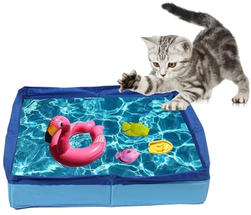 Hundepool Für Hunde,Katze Faltbares Hundebad, Schwimmbecken Für Hunde, Swimmingpool Hund Planschbecken Schwimmbecken, Faltbarer Pool Badewanne Wasserbecken,50x50x10 cm